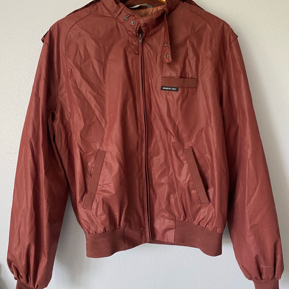 Maroon ‘Members Only’ Bomber jacket